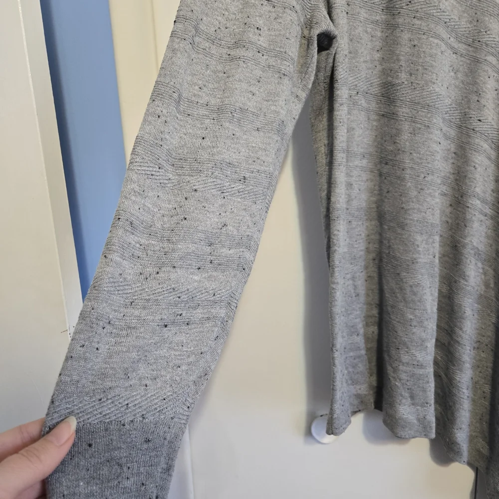 Apt. 9‎ Women's Speckled Gray Asymmetrical Sweater- Size 1X